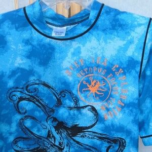 Cherokee blue Tee Shirt boys Octopus XL 16-18 Compression